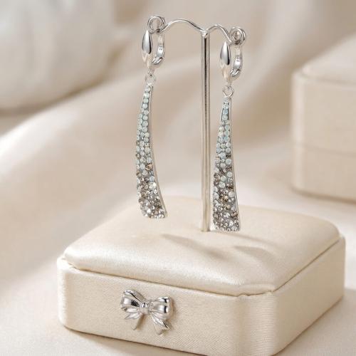 Сребърни обеци Aria с кристали от Sw® Silver Shade