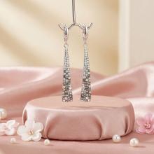 Сребърни обеци Aria с кристали от Sw® Silver Shade