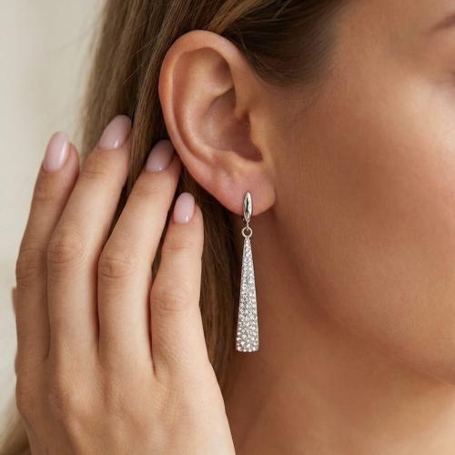 Сребърни обеци Aria с кристали от Sw® Silver Shade