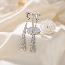 Сребърни обеци Aria с кристали от Sw® Silver Shade