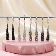 Сребърни обеци Aria с кристали от Sw® Silver Shade