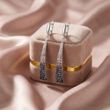 Сребърни обеци Aria с кристали от Sw® Silver Shade