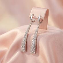 Сребърни обеци Aria с кристали от Sw® Silver Shade