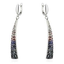 Сребърни обеци Aria с кристали от Sw® Crystal