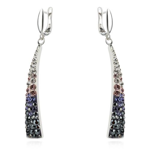 Сребърни обеци Aria с кристали от Sw® Corsette