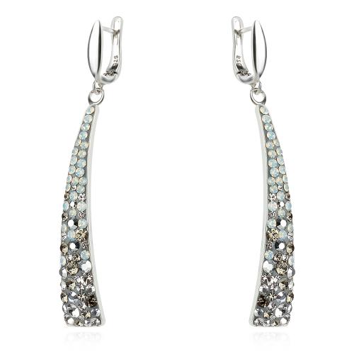 Сребърни обеци Aria с кристали от Sw® Silver Shade