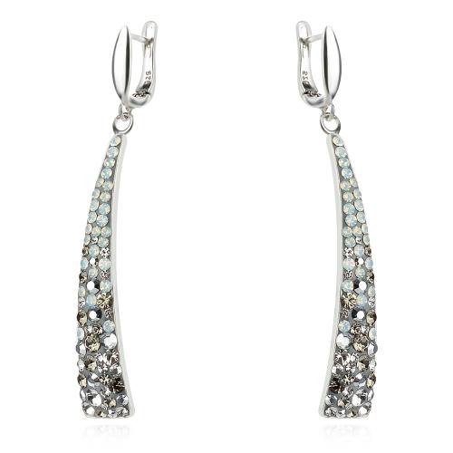 Сребърни обеци Aria с кристали от Sw® Silver Shade