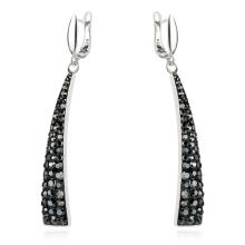 Сребърни обеци Aria с кристали от Sw® Crystal