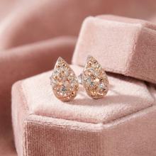 Сребърни обеци Капка с кристали от Sw® Marilyn