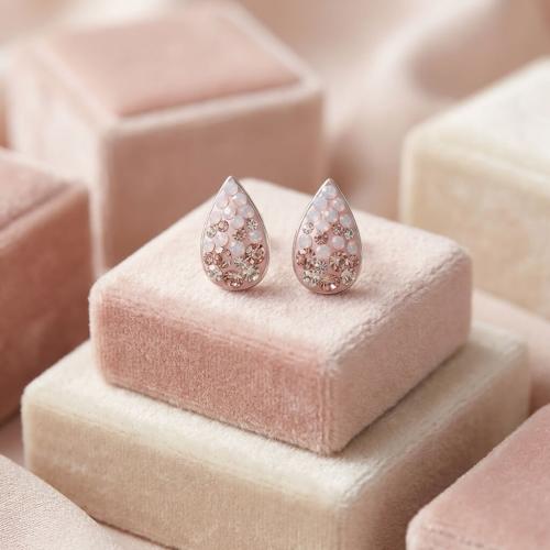 Сребърни обеци Капка с кристали от Sw® Marilyn