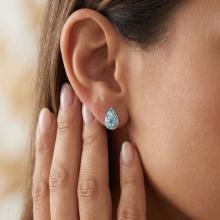 Сребърни обеци Капка с кристали от Sw® Marilyn