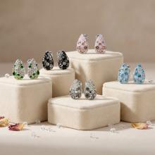 Сребърни обеци Капка с кристали от Sw® Marilyn