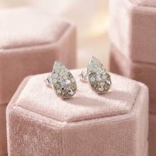 Сребърни обеци Капка с кристали от Sw® Marilyn