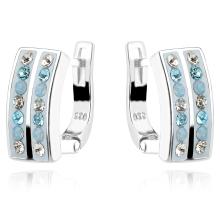 Сребърни обеци Hali с кристали от Sw® Crystal & Steel