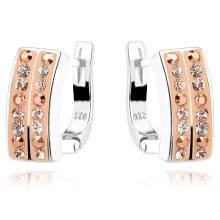 Сребърни обеци Hali с кристали от Sw® Crystal & Steel