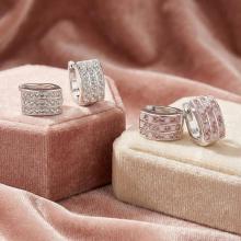 Сребърни обеци Monroe с кристали от Sw® Marilyn