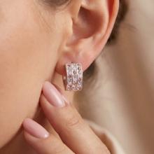 Сребърни обеци Monroe с кристали от Sw® Marilyn