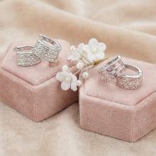 Сребърни обеци Monroe с кристали от Sw® Marilyn