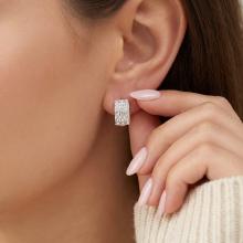 Сребърни обеци Monroe с кристали от Sw® Marilyn