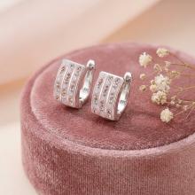 Сребърни обеци Monroe с кристали от Sw® Crystal