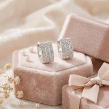 Сребърни обеци Monroe с кристали от Sw® Marilyn