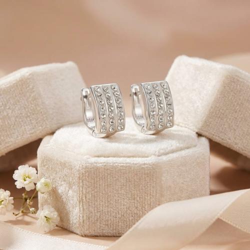 Сребърни обеци Monroe с кристали от Sw® Crystal