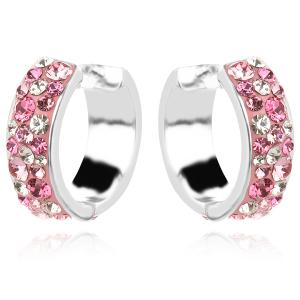 Сребърни обеци Elise с кристали от Sw® Rose Shade