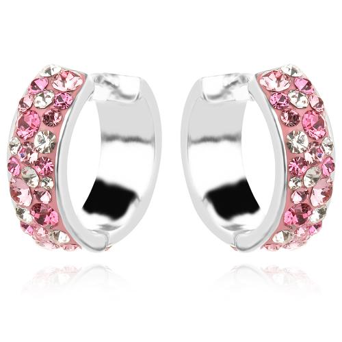 Сребърни обеци Elise с кристали от Sw® Rose Shade