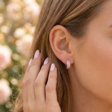 Сребърни обеци Elise с кристали от Sw®