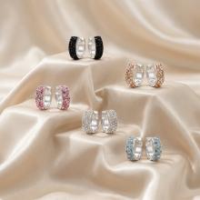 Сребърни обеци Elise с кристали от Sw®