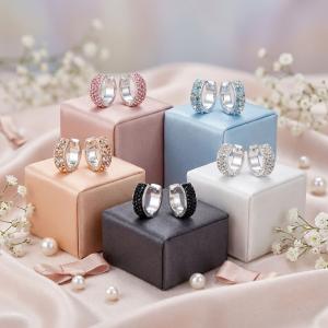 Сребърни обеци Elise с кристали от Sw®