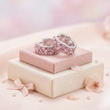 Сребърни обеци Elise с кристали от Sw®