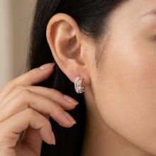 Сребърни обеци Elise с кристали от Sw®