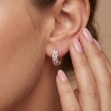 Сребърни обеци Elise с кристали от Sw®