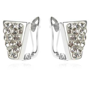 Сребърни обеци Luna с кристали от Sw® Crystal