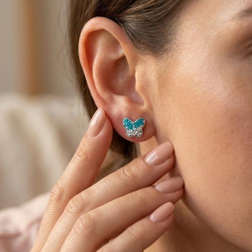 Сребърни обеци Vanessa с кристали от Sw®