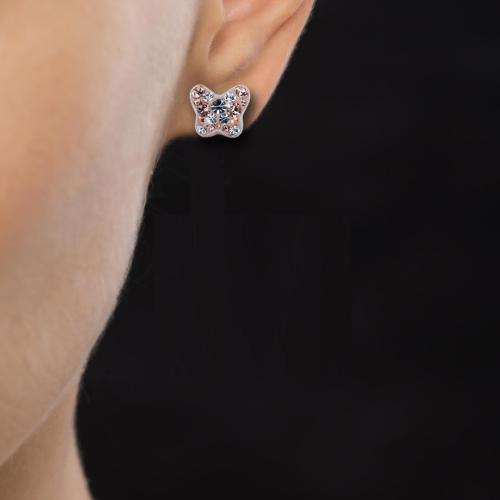 Сребърни обеци Vanessa с кристали от Sw® Crystal