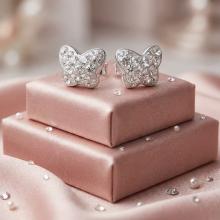 Сребърни обеци Vanessa mini с кристали от Sw®