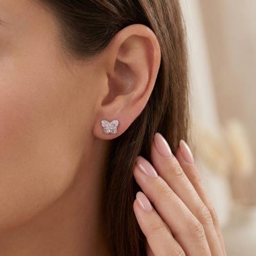 Сребърни обеци Vanessa mini с кристали от Sw®