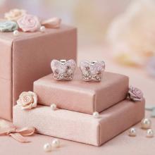 Сребърни обеци Vanessa mini с кристали от Sw®