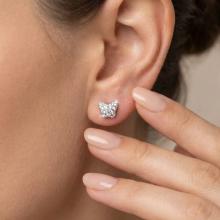 Сребърни обеци Vanessa mini с кристали от Sw®