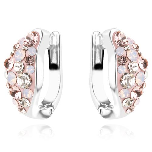 Сребърни обеци Angelina с кристали от Sw® Marilyn