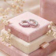 Сребърни обеци Hexagon с кристали от Sw®