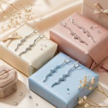 Сребърни обеци Cindy с кристали от Sw® AB Crystal