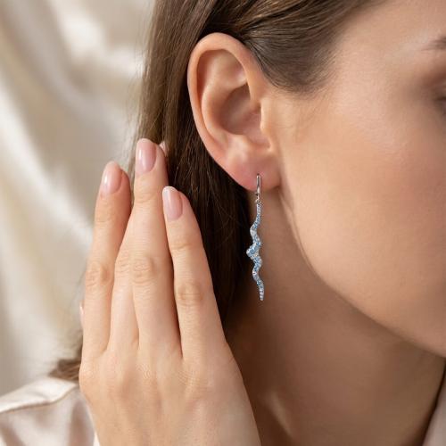 Сребърни обеци Cindy с кристали от Sw® AB Crystal