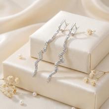 Сребърни обеци Cindy с кристали от Sw® AB Crystal