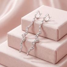 Сребърни обеци Cindy с кристали от Sw® AB Crystal
