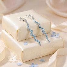 Сребърни обеци Cindy с кристали от Sw® AB Crystal