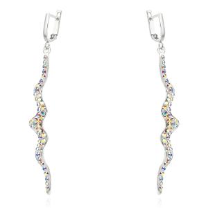 Сребърни обеци Cindy с кристали от Sw® AB Crystal
