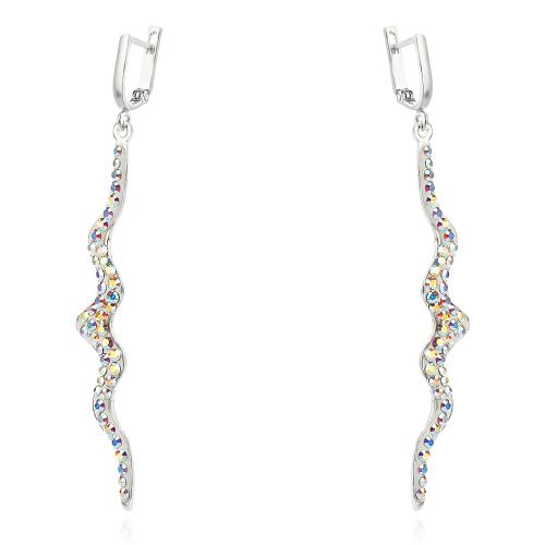 Сребърни обеци Cindy с кристали от Sw® AB Crystal